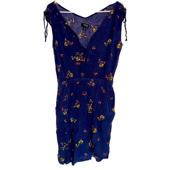 a.n.a. Navy Floral Dress - Picture 1 of 6